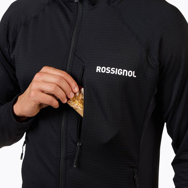 Кофта чоловіча Rossignol Blackside Mix Full Zip Hoodie Fleece black 6