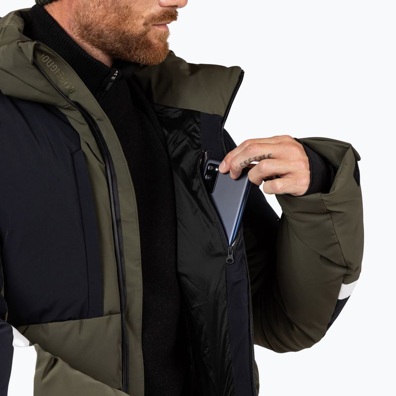 Куртка гірськолижна чоловіча Rossignol Ciastel Down Mix olive shadow 12