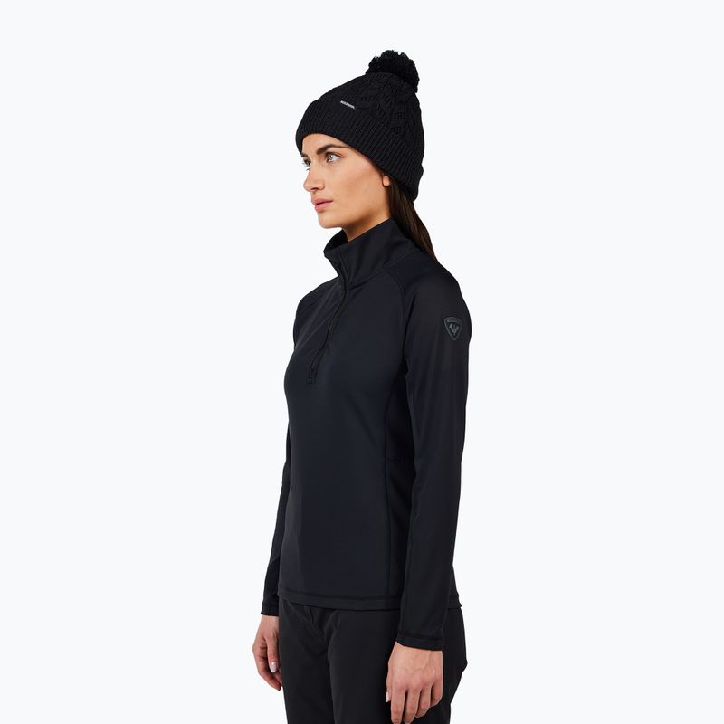 Кофта флісова жіноча Rossignol Mid Layer Stretch Half Zip black 4