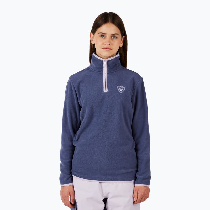 Кофта флісова дитяча Rossignol Jr Strawpile Fleece Fz true night blue 2