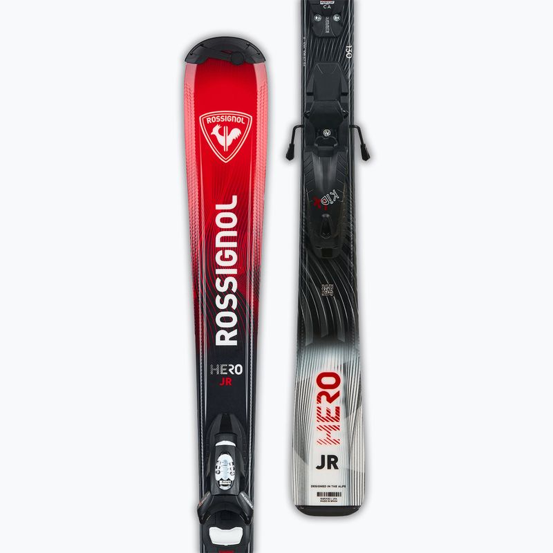 Лижі гірські дитячі + кріплення Rossignol Hero Jr 100-140 + Kid 4 GW 4