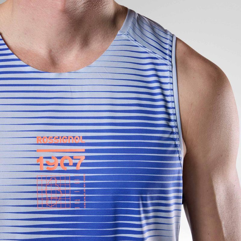 Футболка для бігу чоловіча Rossignol Sapa Ultra Tank dazzle blue line fogg 5
