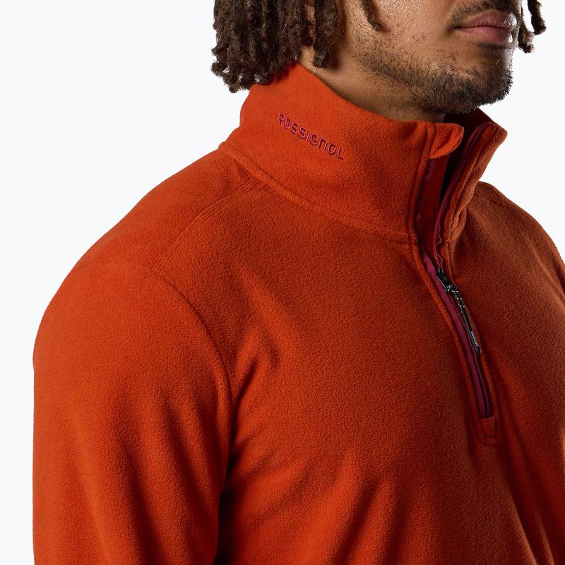 Кофта флісова чоловіча Rossignol Quarter Zip Fleece rooibos tea 5
