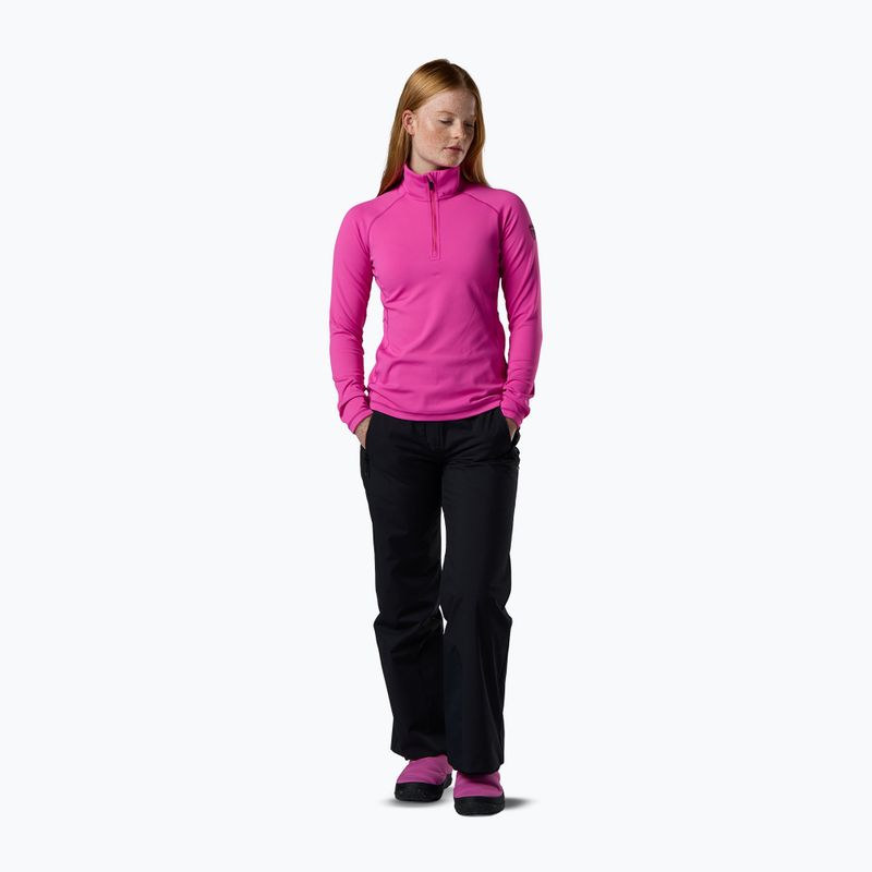 Кофта флісова жіноча Rossignol Mid Layer Stretch Half Zip electric fuchsia 2