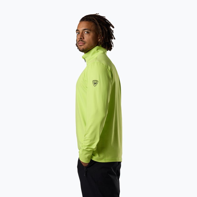 Кофта лижна чоловіча Rossignol Mid Layer Stertch Half Zip wild lime 4