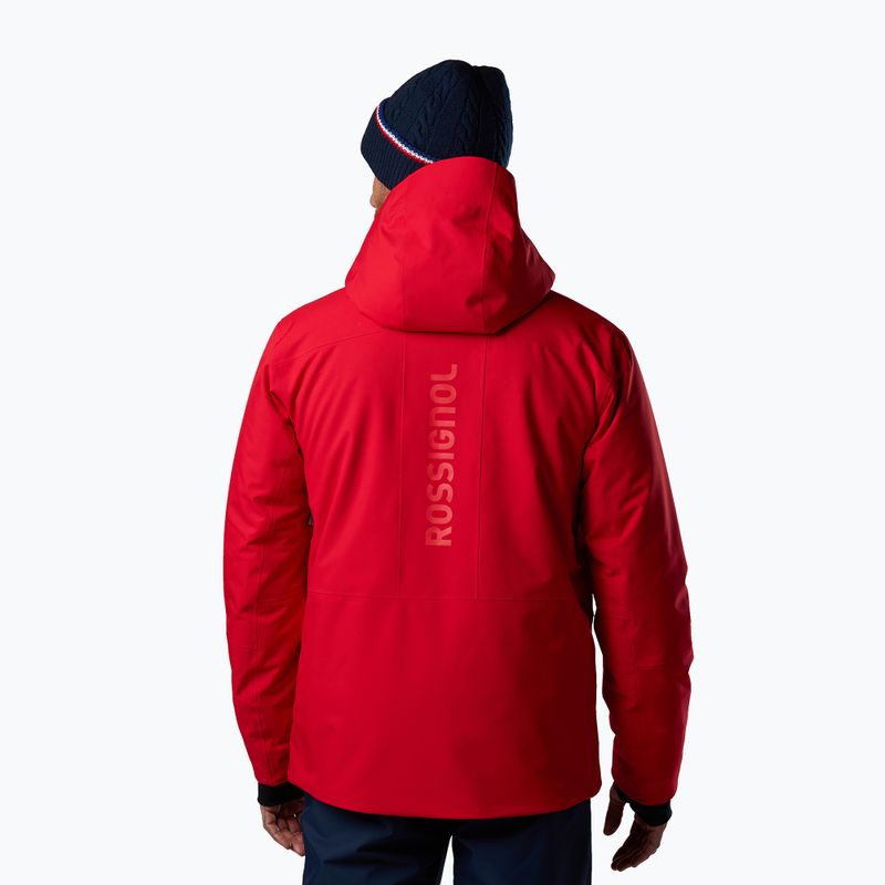 Куртка лижна чоловіча Rossignol Rochrun Insulated sport red solid 3