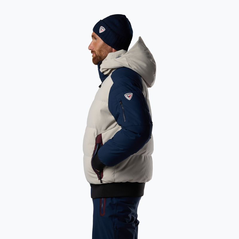 Куртка лижна чоловіча Rossignol Corduroy Down Bomber silver cloud/dark navy 4
