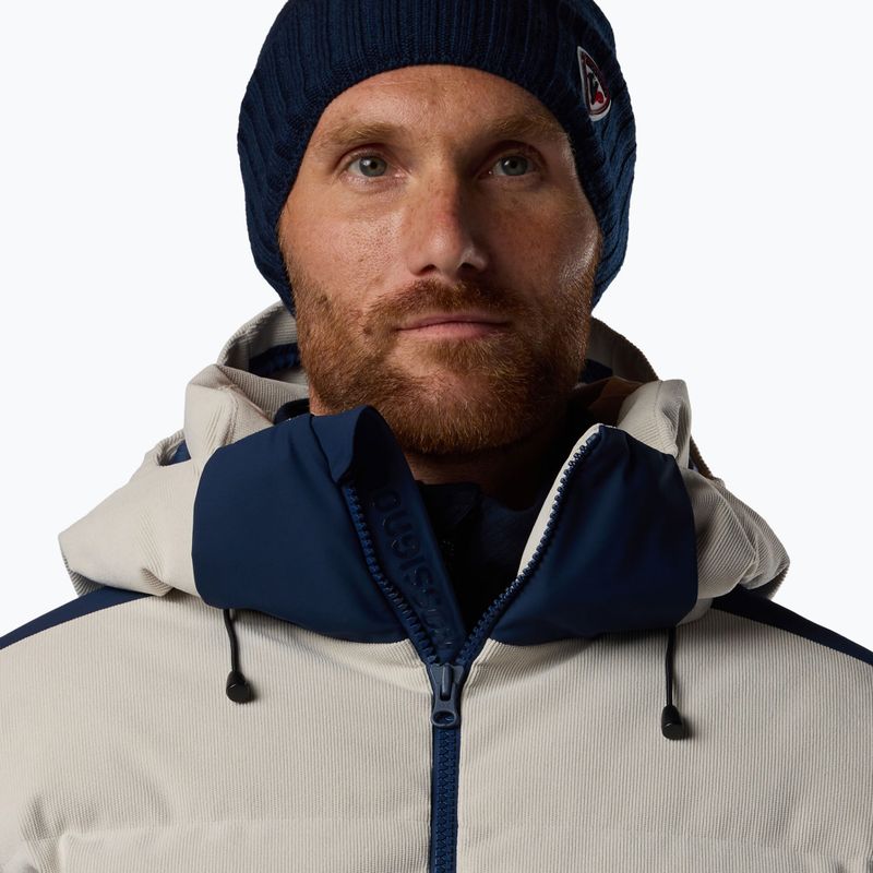 Куртка лижна чоловіча Rossignol Corduroy Down Bomber silver cloud/dark navy 5