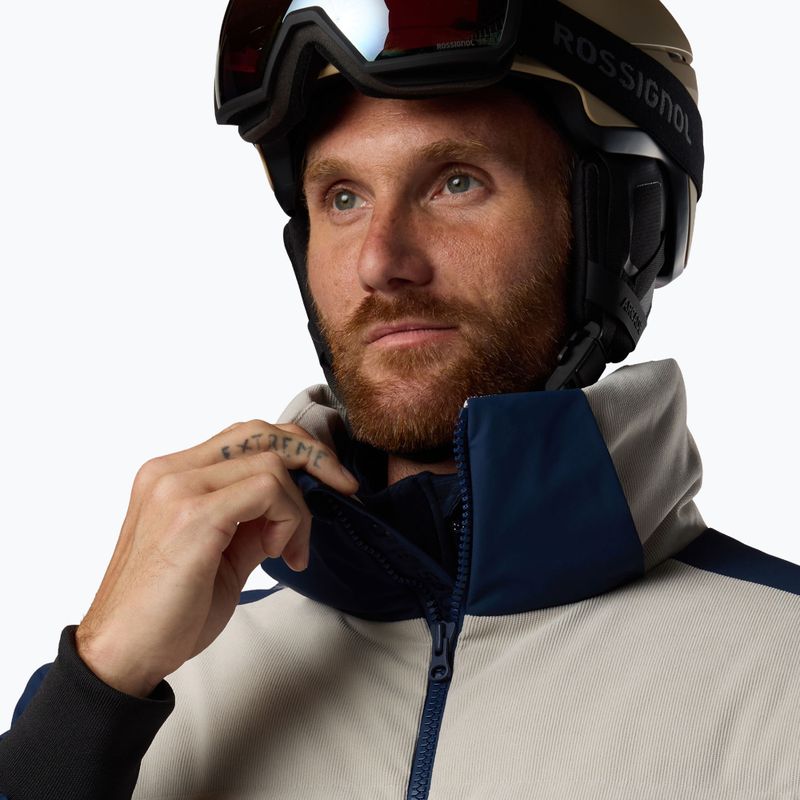 Куртка лижна чоловіча Rossignol Corduroy Down Bomber silver cloud/dark navy 6
