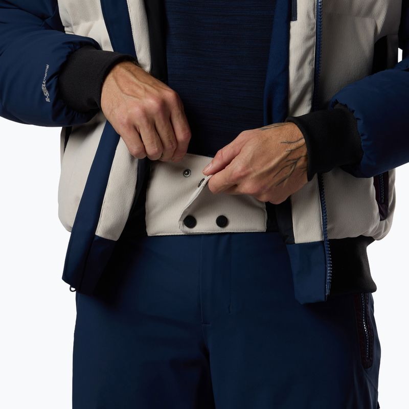 Куртка лижна чоловіча Rossignol Corduroy Down Bomber silver cloud/dark navy 14