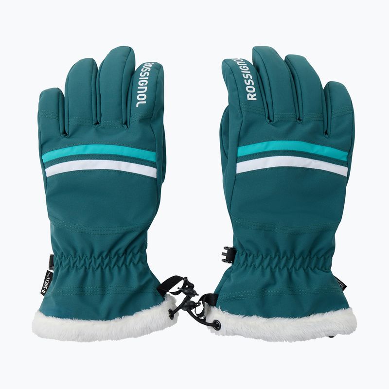 Рукавиці лижні жіночі Rossignol Piste R-Shell Dry transformative teal