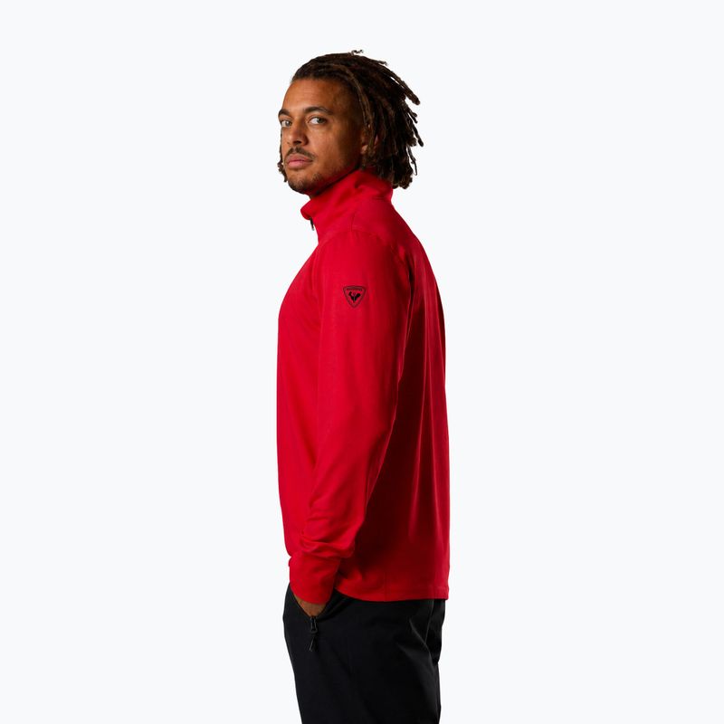 Кофта лижна чоловіча Rossignol Mid Layer Stertch Half Zip sports red 4