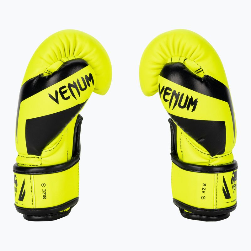 Рукавиці боксерські дитячі Venum Elite Boxing neo yellow 3