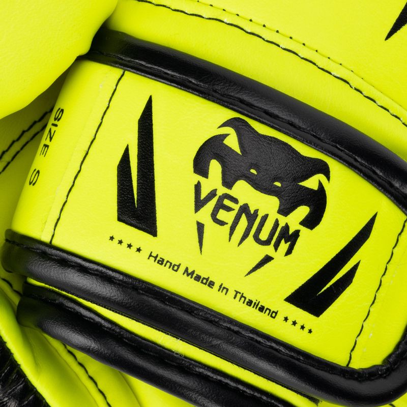 Рукавиці боксерські дитячі Venum Elite Boxing neo yellow 4