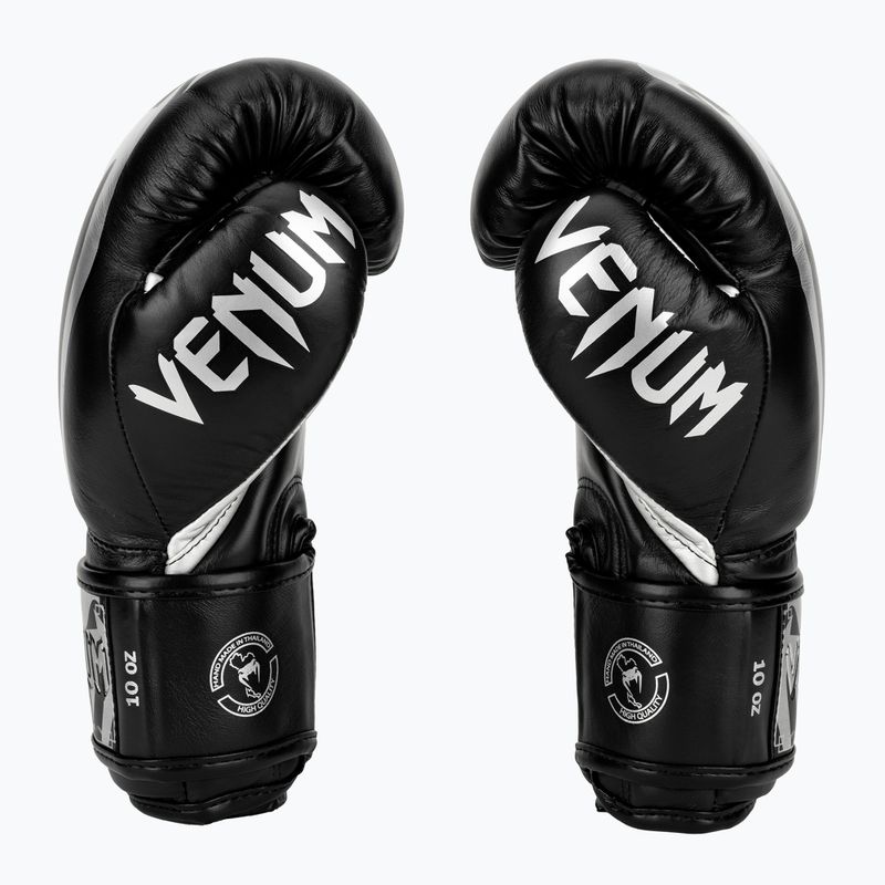 Рукавиці боксерські Venum Giant 3.0 чорно-сріблясті 2055-128 4