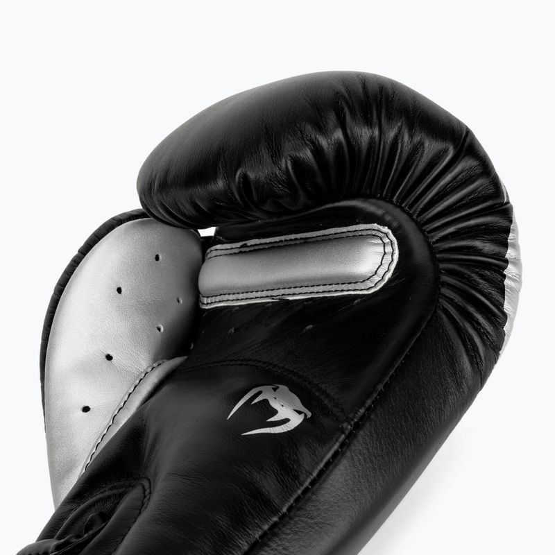 Рукавиці боксерські Venum Giant 3.0 чорно-сріблясті 2055-128 5