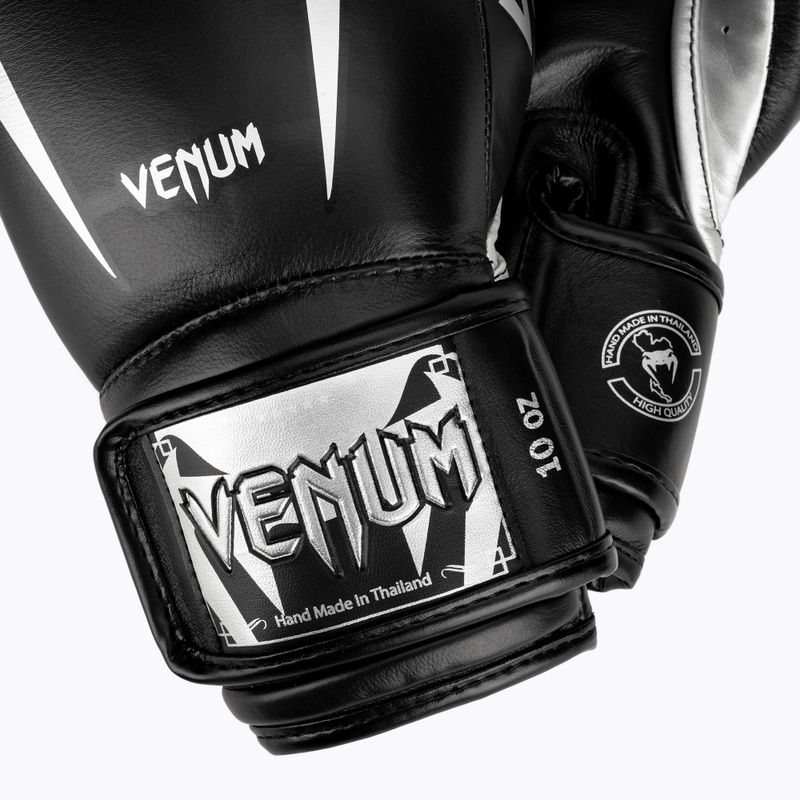 Рукавиці боксерські Venum Giant 3.0 чорно-сріблясті 2055-128 6