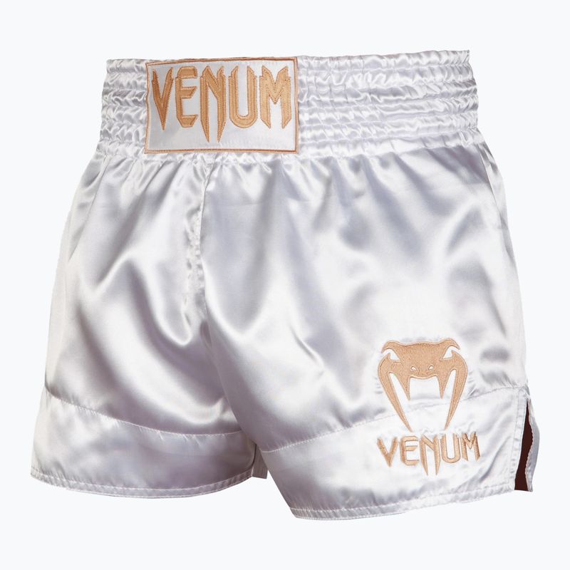 Шорти для тренувань чоловічі Venum Classic Muay Thai white/gold