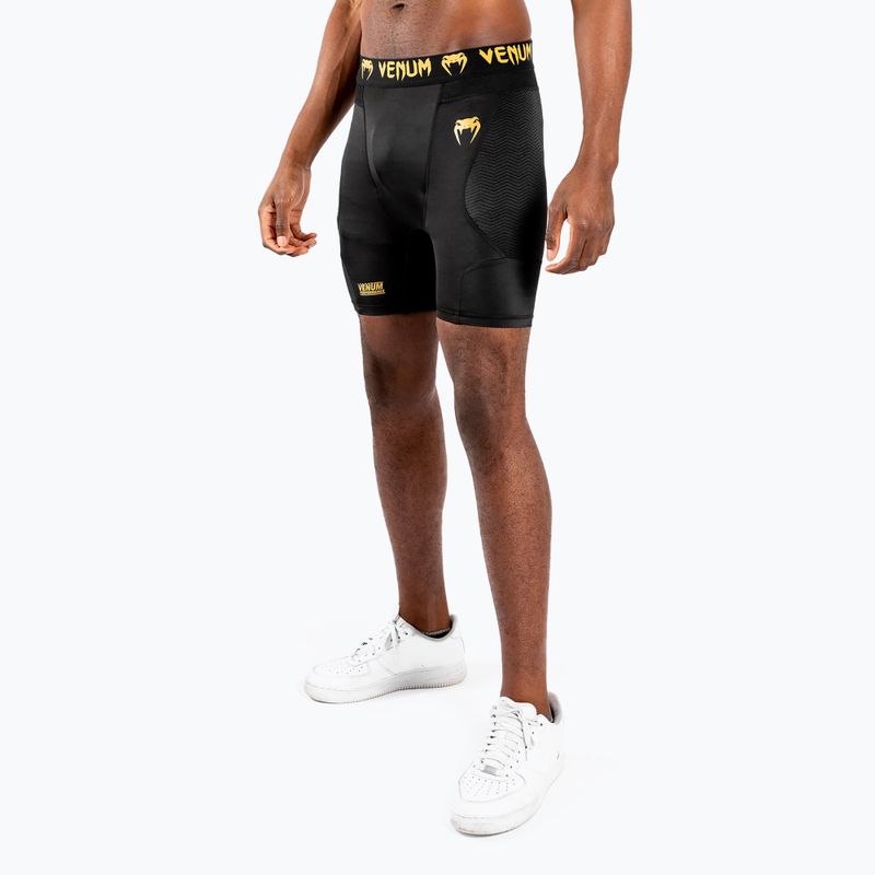 Шорти для тренувань чоловічі Venum г-Fit Compression black/gold 3