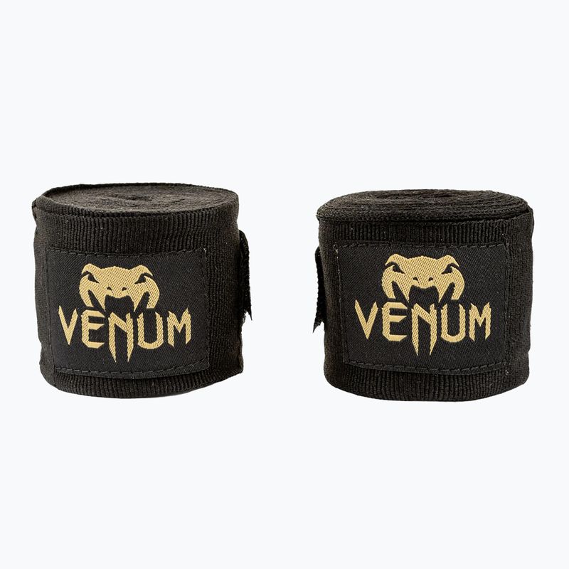 Боксерські бинти Venum Contact 450 см чорний/золотий