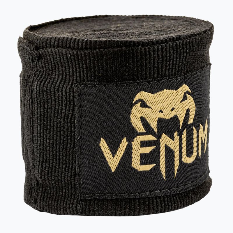 Боксерські бинти Venum Contact 450 см чорний/золотий 2