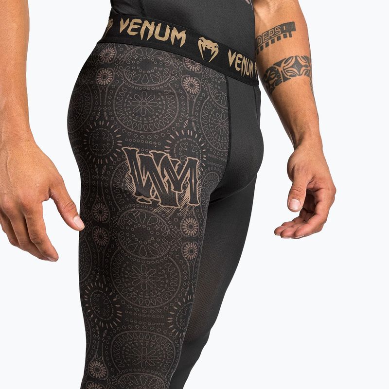 Легінси чоловічі Venum Santa Muerte Dark Side Spats black/brown 8