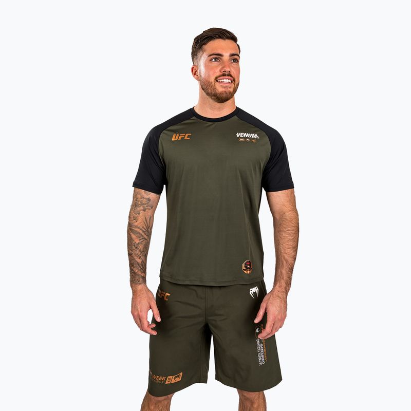 Футболка чоловіча Venum UFC By Adrenaline Fight Week Dry-Tech khaki 3