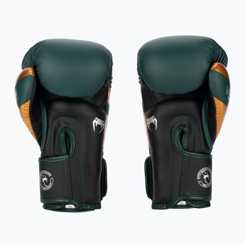 Рукавиці боксерські Venum Elite гreen/bronze/silver 2