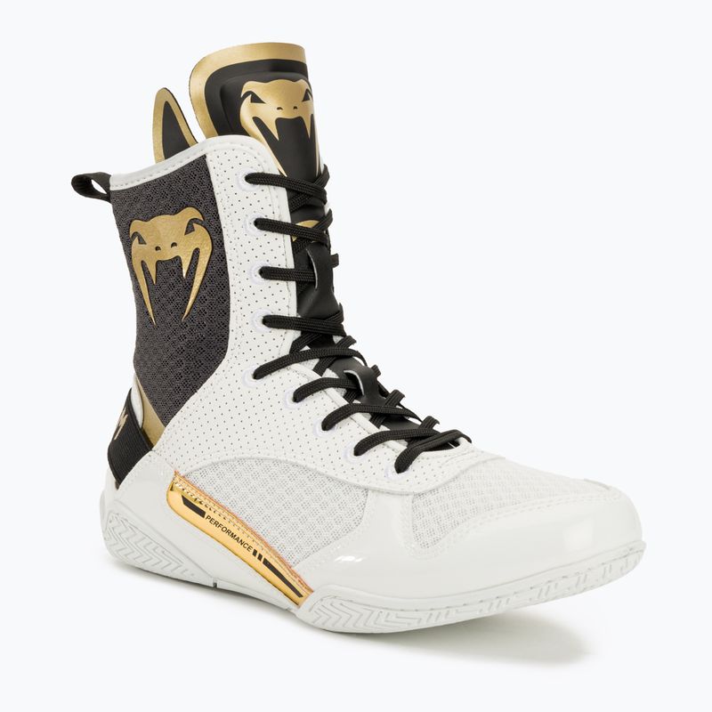 Кросівки боксерські Venum Elite Boxing white/black/gold