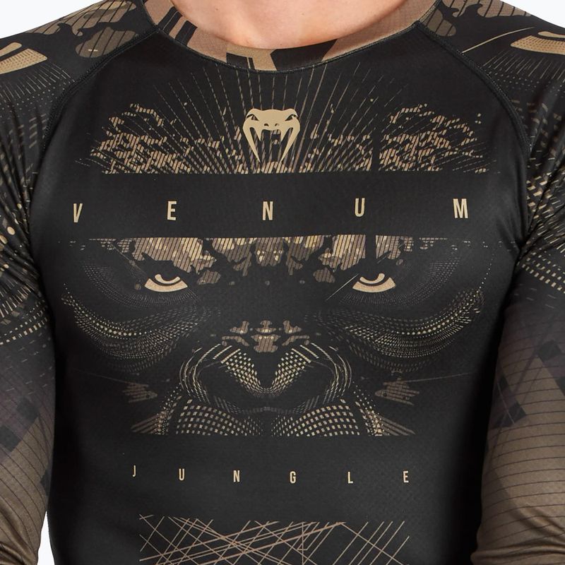 Рашгард чоловічий Venum Gorilla Jungle Rashguard sand/black 6