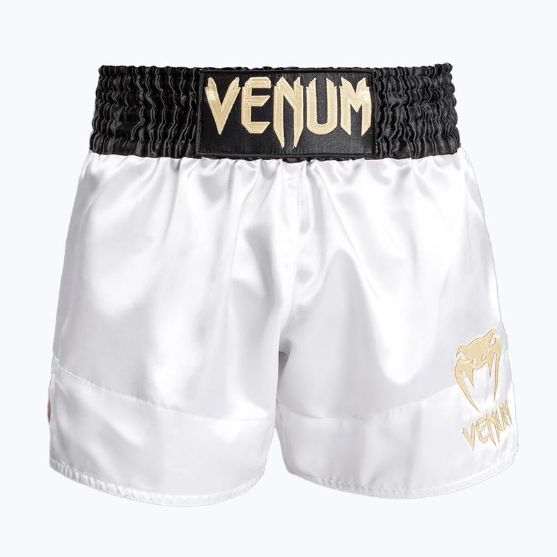 Чоловічі тренувальні шорти Venum Classic Muay Thai білий/золотий/чорний