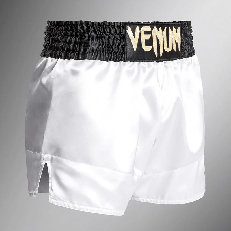 Чоловічі тренувальні шорти Venum Classic Muay Thai білий/золотий/чорний 2