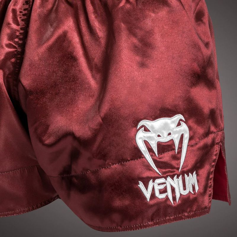 Шорти для тренувань чоловічі Venum Classic Muay Thai burgundy/gold/white 5