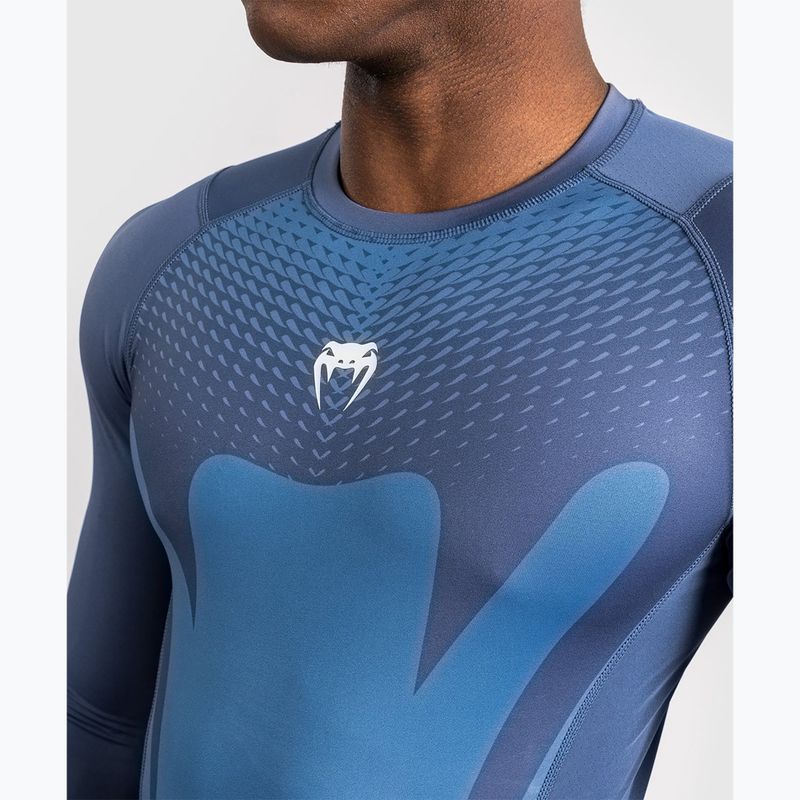 Лонгслів для тренувань чоловічий Venum Attack Rashguard navy blue 5