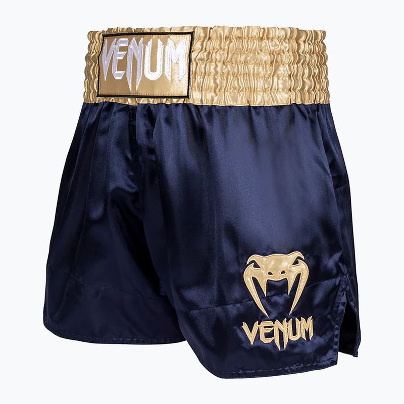 Шорти для тренувань чоловічі Venum Classic Muay Thai navy/gold 3