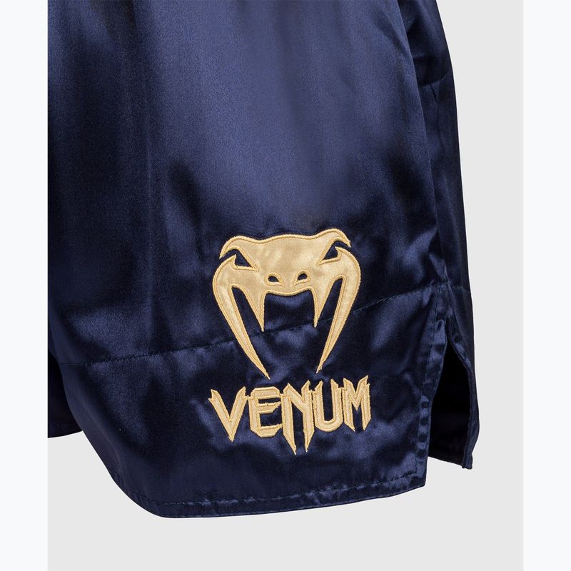 Шорти для тренувань чоловічі Venum Classic Muay Thai navy/gold 5