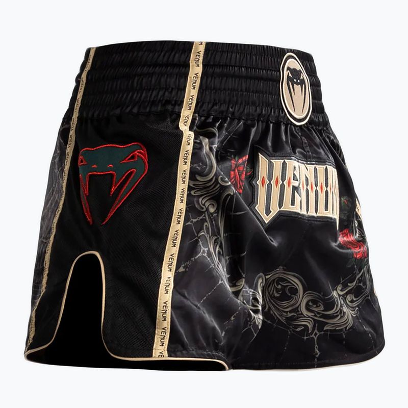 Шорти для тренувань чоловічі Venum Santa Muerte 5.0 Muay Thai Shorts deep black/gold 4