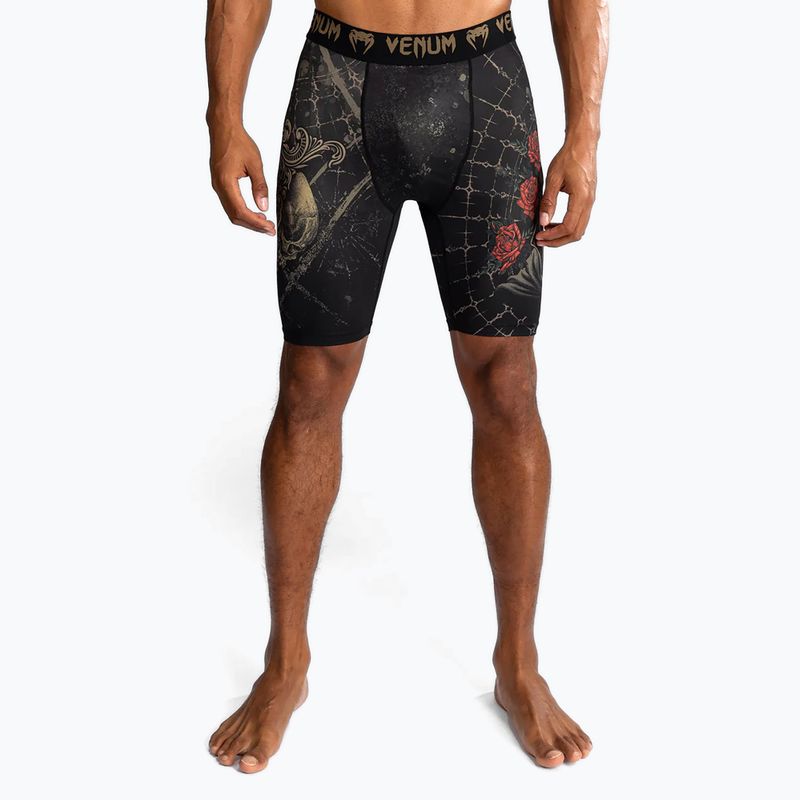 Шорти для тренувань чоловічі Venum Santa Muerte 5.0 Men’S Vale Tudo Shorts deep black/gold