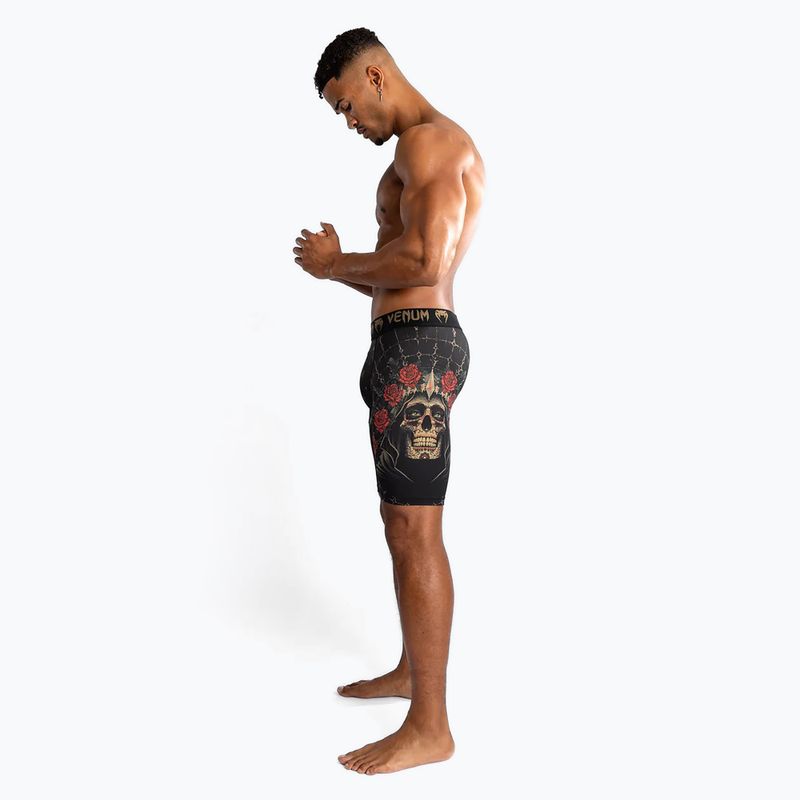 Шорти для тренувань чоловічі Venum Santa Muerte 5.0 Men’S Vale Tudo Shorts deep black/gold 4