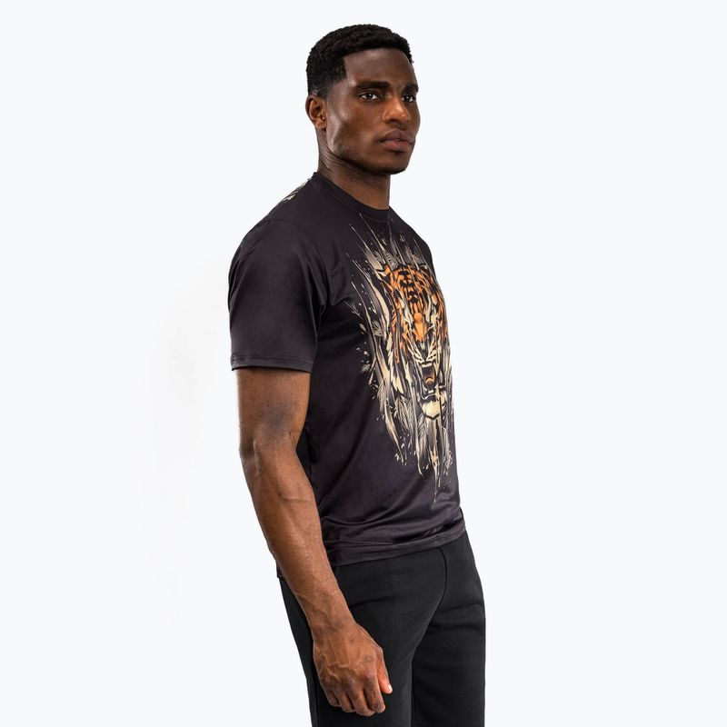 Футболка для тренувань чоловіча Venum Tiger Men'S Dry Tech T-Shirt black/neon orange 3