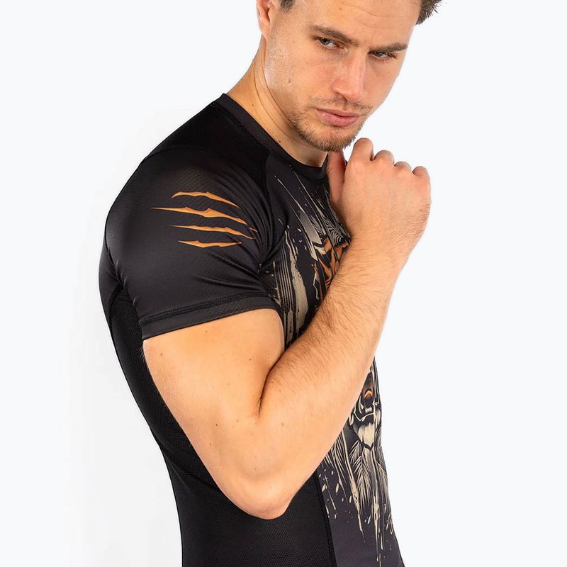 Рашгард чоловічий Venum Tiger Men'S Short Sleeve Rashguard black/neon orange 4