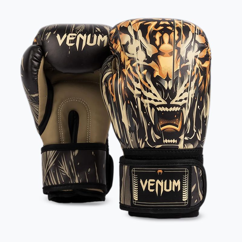 Дитячі боксерські рукавички Venum Tiger Kids Boxing чорний/неоново-помаранчевий