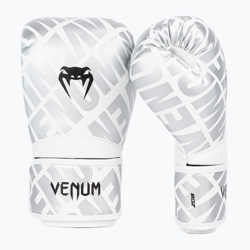 Боксерські рукавички Venum Contender 1.5 XT Kids білі/сріблясті 2