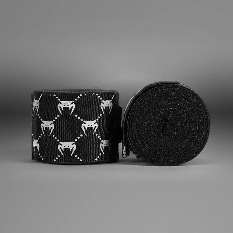 Бинти боксерські Venum Hand Wraps 250 см black/white 2