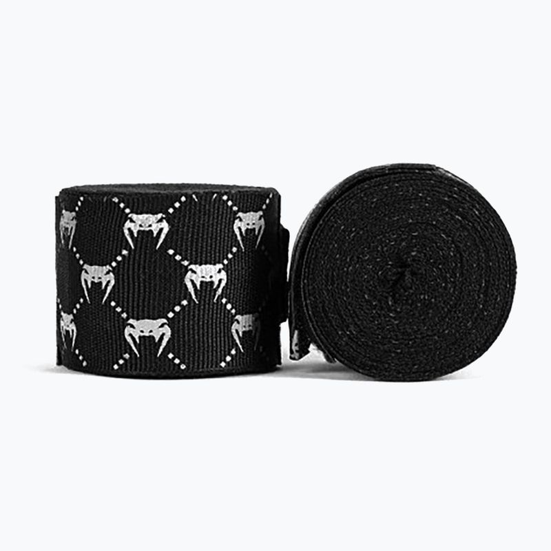 Боксерські бинти Venum Hand Wraps чорний/білий 2