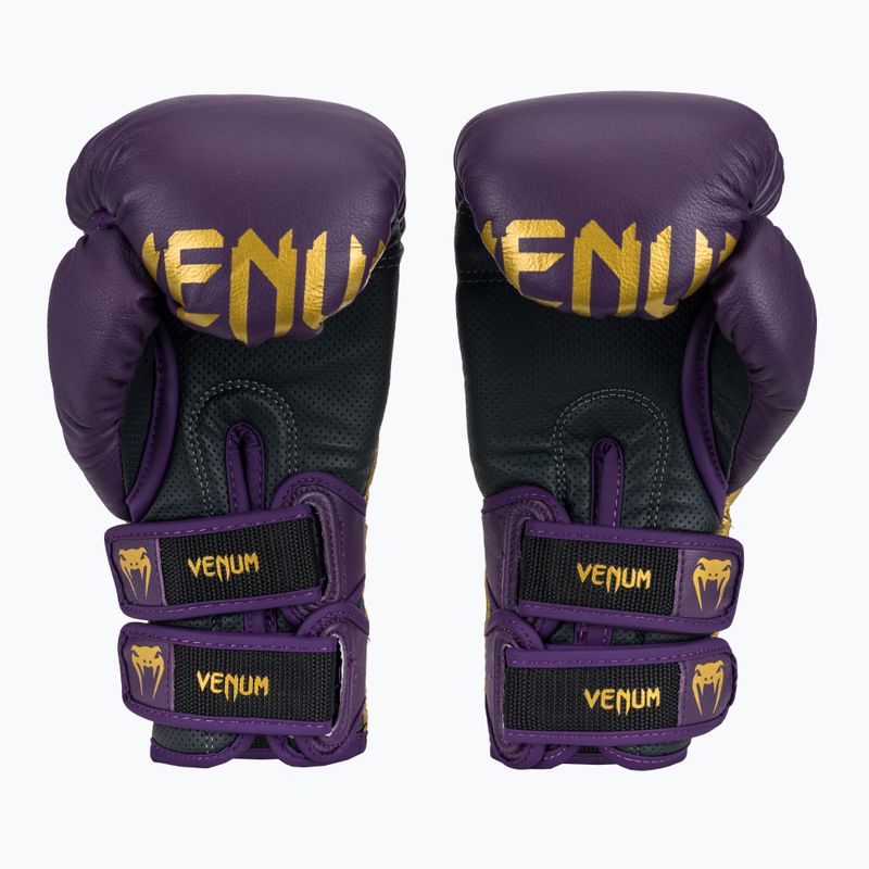 Рукавиці боксерські Venum Reverso Boxing dark purple/gold 3