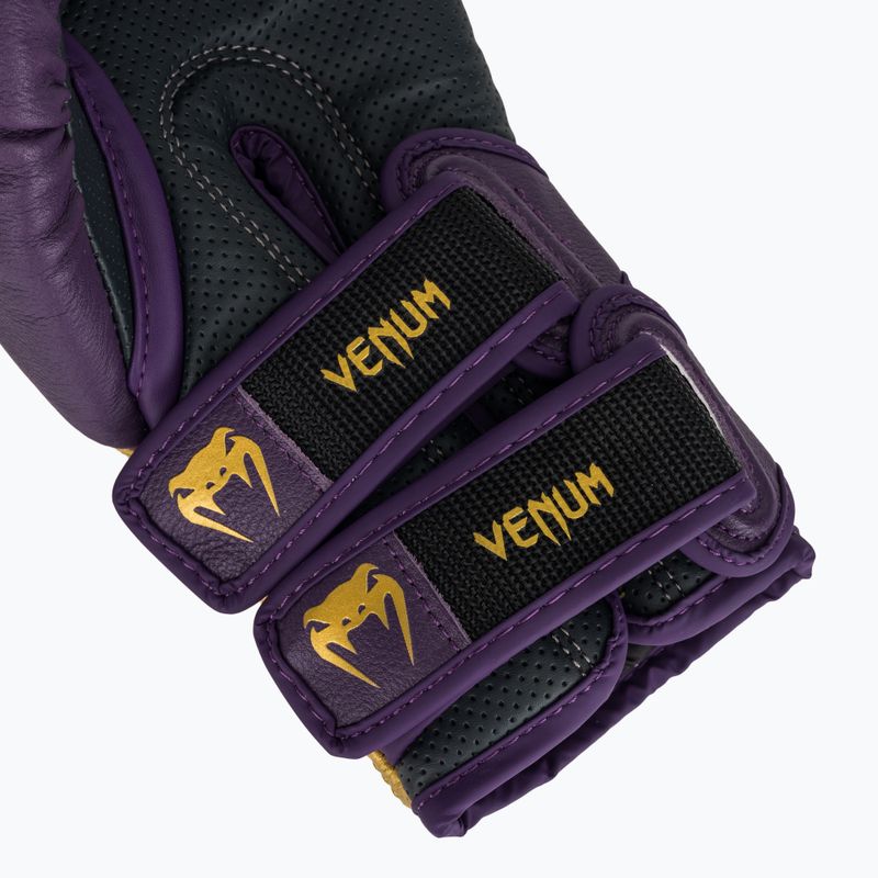 Рукавиці боксерські Venum Reverso Boxing dark purple/gold 7