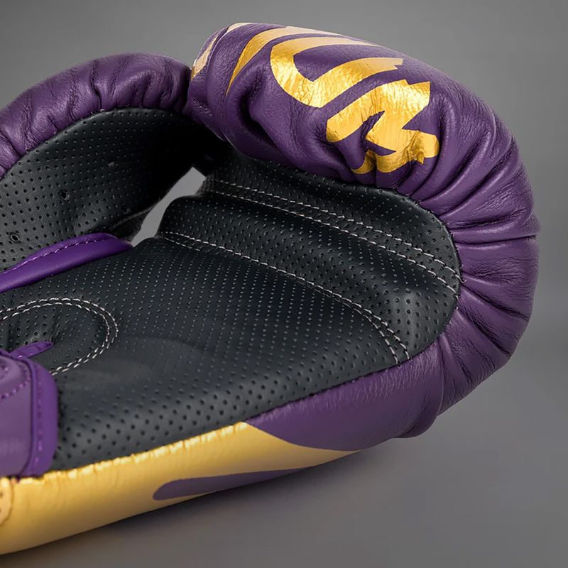 Рукавиці боксерські Venum Reverso Boxing dark purple/gold 3