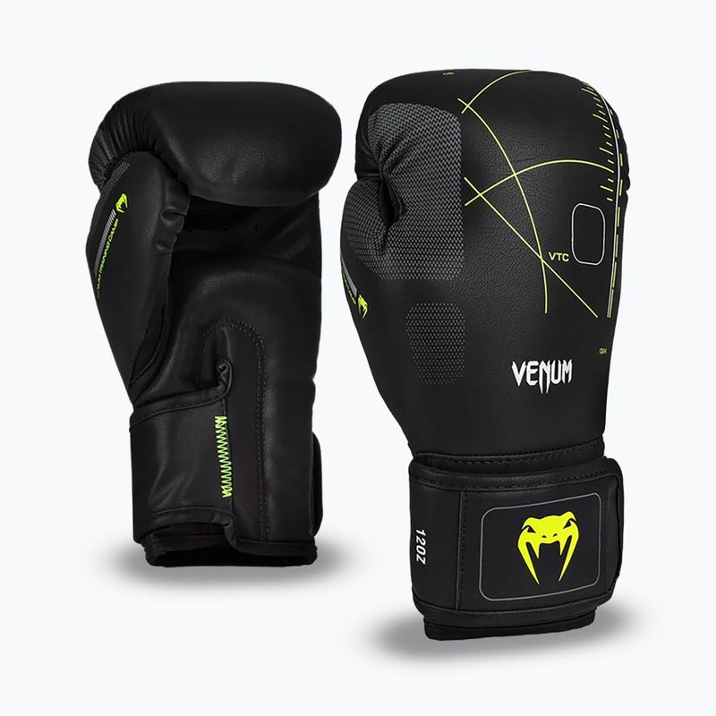 Рукавиці боксерські Venum Training Camp 4.0 black/neo green