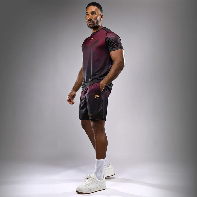 Футболка для тренувань чоловіча Venum Tactical XT black/burgundy/gold 3